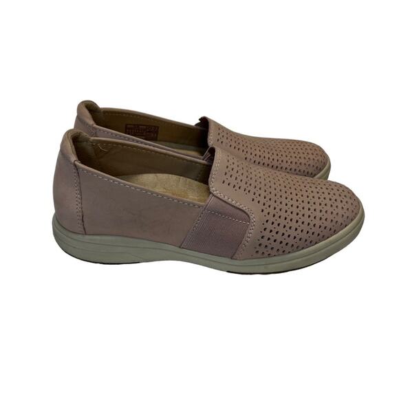 Earth Origins Elin Pale Pink Cut Out Leather Slip On Sneakers Size 6 Comfort - Picture 6 of 14